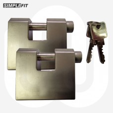 Simplefit Armored Block Lock Shutter Padlock – Keyed Alike
